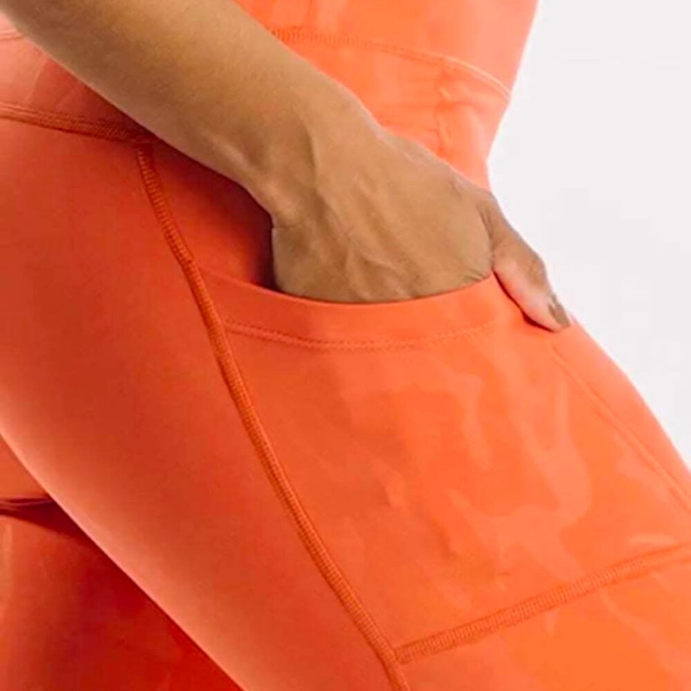 ZYIA Orange High-Rise Pocket Leggings